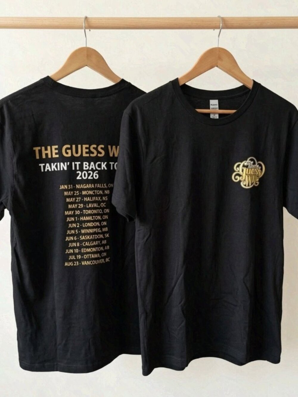 The Guess Who Takin' It Back Tour 2026 T-Shirt Reprint